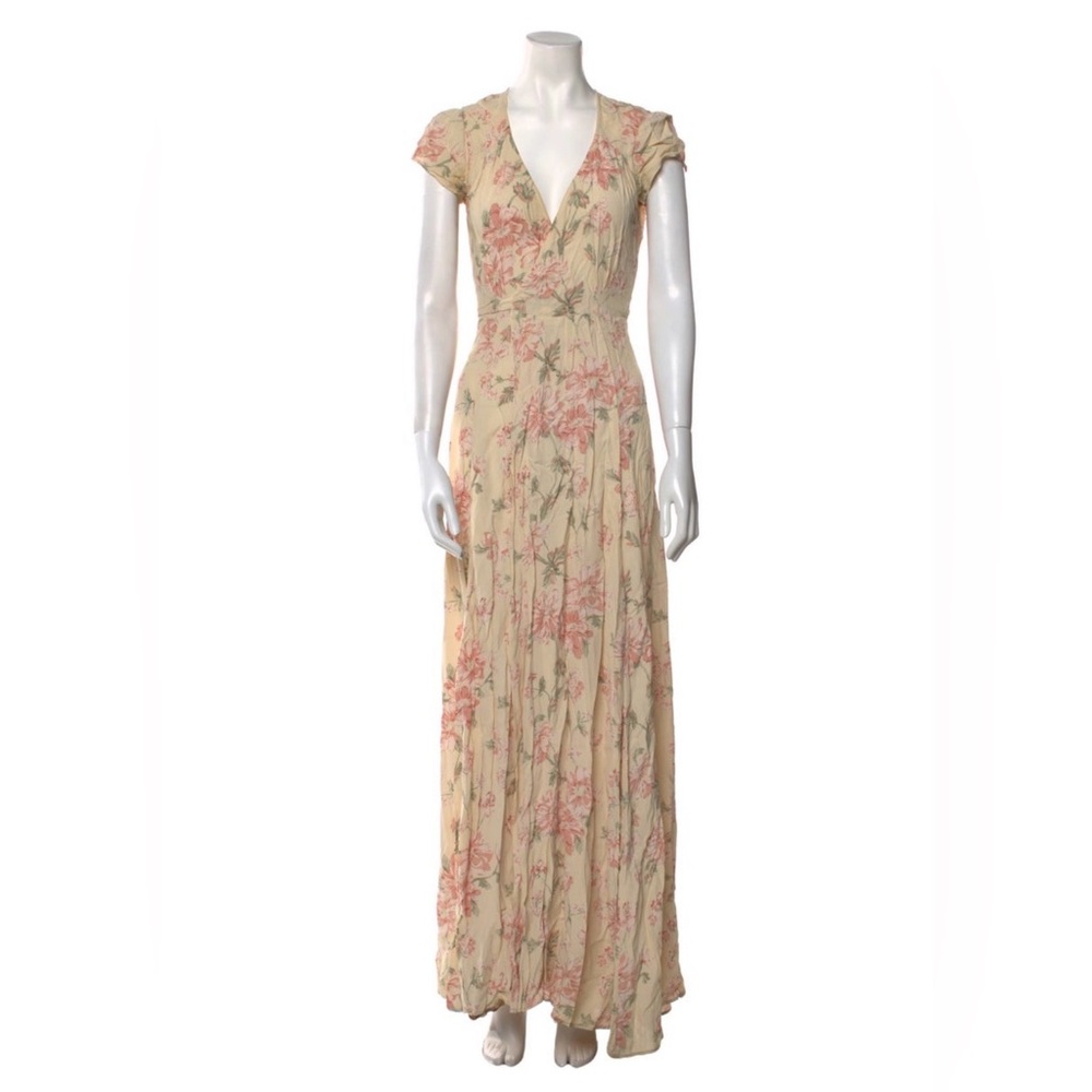 Reformation Floral Cream Maxi Dress